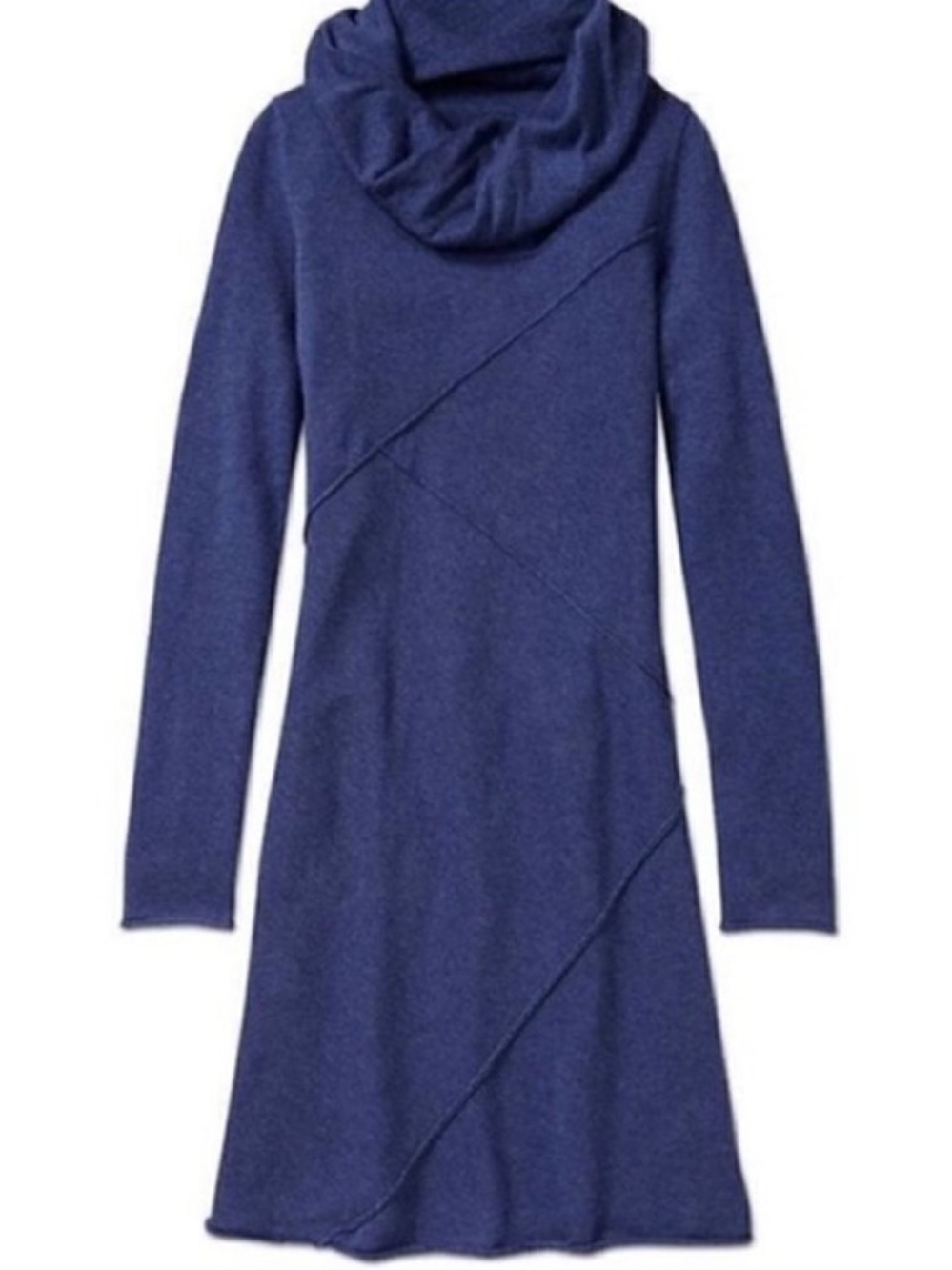 Athleta Camber Cowl Neck Sweater Dress Cobalt Blue Medium